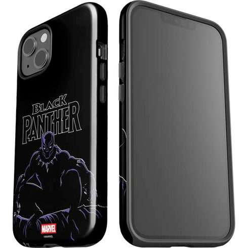 Marvel Black Panther Night Time Watch iPhone 15 Impact Case